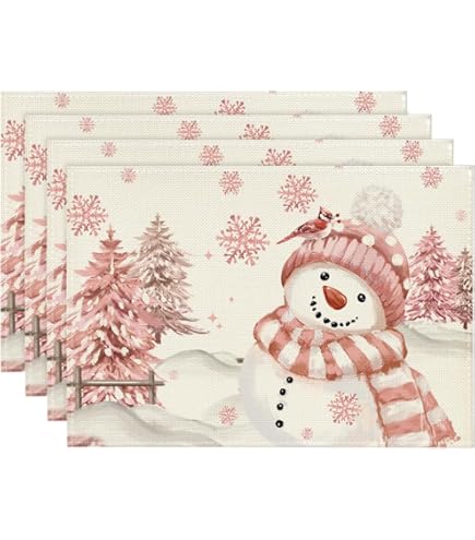 Panneau Noel Chemin De Table De Nou00ebl,Du00e9coration De Nappe De Nou00ebl,avec Motif Bonhomme De Neige,Festive Nappe Centre De Table Decoration Noel