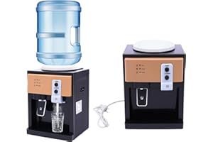 DHQCQL Wasserspender, 550W + 75W Water Dispenser mit Netzkabel, Kühler & Wasserspender für Trinkwasser, Automat Wasserspender für 3,5L, 5L, 10L und 18,9L Eimer Wasser, 14.2 "x 9.4 "x 10.6"