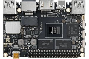 Khadas Single Board Computer VIM4 Amlogic A311D2 with 3.2 Tops NPU with 4K UI & 4K @60fps HDMI in, 4 Display Interfaces, LAN WiFi 6 & Bluetooth 5.1, 8+32GB LPDDR4X 2016MHz (VIM4 Bareboard with NPU)