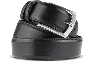 La Bottega del Calzolaio Cintura uomo in pelle classica, elegante, artigianale e made in Italy 3,5 cm. Vari colori disponibili