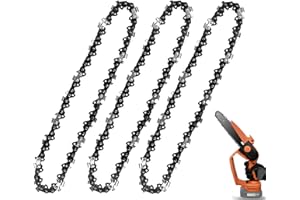 BWISUP 3 Pack 8 inch Chainsaw Chain for 8 Inch (20cm) Bar 33 Drive Links, 3/8inch Pitch, 0.050inch Gauge, Fits DOLMAR, Echo, Gardenline, Titan, Black & Decker and Other Chainsaws
