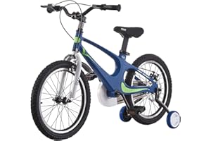 BSTSEL Children's Bicycle 14" 16" 18" Blue & Pink Kids Bike Boys&Girls Children Bicycle With Silent Stabilizers And Double Brakes Ages 2-9 Years Old Children Bike Gift