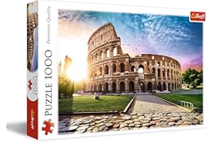 Trefl - Koloseum w Promieniach Słońca, Rzym - 1000 Elementów, Widok na Amfiteatr, Słońce, Ptaki, Układanka DIY, Kreatywna Rozrywka, Prezent, Zabawa, Puzzle Klasyczne dla Dorosłych i Dzieci od 12 Lat