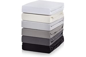 ‎HOMETEX PREMIUM TEXTILES Exclusive Topper-Spannbettlaken | Spannbetttuch160 g/m² | Ideal Boxspringbetten und Topper | ÖKO-TEX® STANDARD - 100% Baumwolle | (Topper 10cm Steghöhe | 140/160x200 cm, Weiß)