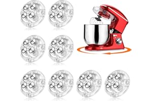 TRVL FIELDER Rotelle autoadesive girevoli universali girevoli a 360°, mini cuscinetti a sfera per piccoli utensili da cucina, scatola portaoggetti, pattumiera fai da te (con 4 cuscinetti a sfera, trasparente, 8