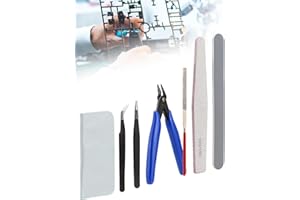 Model Making Tools Kit for Plastic Model Kits, Mellbree 14PCS Model Tools Kit Basic Tools Craft Set Hobby Building Tools Kit for Gundam Car Model Building Repairing and Fixing