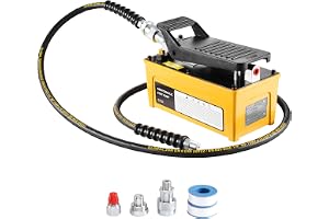VEVOR 10 000 PSI pneumatisk hydraulpump, Gul, 1,6 L, 1,6 l