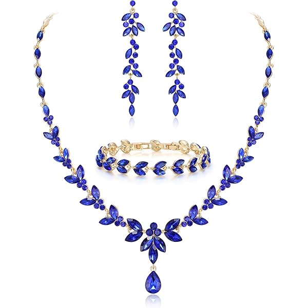 CERSLIMO Sieradenset, zilverkleurig/goud/roségoud, bruiloft, bruidssieraden, set 5A zirkonia, ketting, armband, oorbellen, wit verguld, sieradenset voor bruid met geschenkdoos, geschenken vrouwen