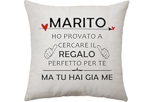 Aconesong Regali per il Marito da Moglie Copertura Cuscino Regalo per Marito Compleanno San Valentino Anniversario Matrimonio Regali Marito Natale (Marito)