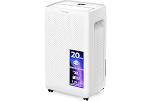 Turbionaire Senso N20 WIFI, Deumidificatore 20L/24h, Ionizzazione, Estremamente Silenzioso 41dB, 180 m³/h, Sleep Mode, Timer, Child Lock, Control Touch, Tanica da 4.5L