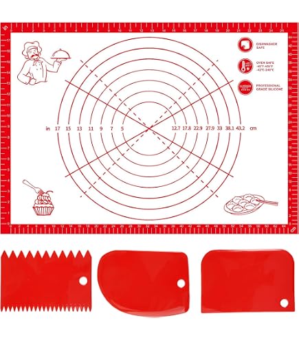 GlasFlength Spianatoia per Impastare, Grande 70×50cm Tappetino Silicone Cucina Antiaderente Antiscivolo tavola impastare con Misurazione Riutilizzabile Spianatoia Impastare per Pizza Pasta Macaron