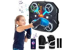 GESMAY Music Boxing Machine with Boxing Gloves, Smart Music Boxing Machine with Bluetooth & Adjustable Light, Boxing Machine Wall Mounted, Wall Target Training Devices for Adult Kid Home Exercises