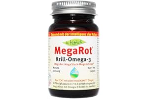 Dr. Hittich Mega-Rot® Krill-Omega-3 - 30 Kapseln - Krillöl der neuen Generation für eine optimale Herzgesundheit - Hochdosierte Omega-3 Fettsäuren