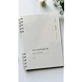 Difference Promotion Spiral 80 Leaf Point A5 Notebook, Notepad, School Notebook, 4 Different Color Options (01 Light Gray)