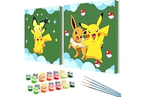 shinesky Malen Nach Zahlen Für Kinder Mädchen Und jungen,DIY Handgemalt Ölgemälde Kit,Malen nach Zahlen Anime,Malen nach Zahlen ab 6 7 8+ Jahre Mädchen Und jungen 20 x 20cm,Geschenk für Kinder (JJ)