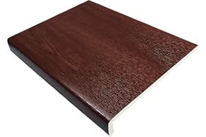 EUROCELL 225mm Rosewood UPVC Window Board/Cill Cover 1.25m Long 9mm Thick Plastic Window Sill Capping