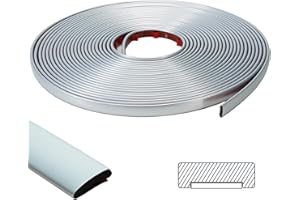 ZOWZOW Peel and Stick Trim Molding, 3M Flexible Wall Trim Molding Self Adhesive, Waterproof Molding Trim for Wall Tile Edges, Kitchen backsplash, Floor, Mirrior Frame Decor, Matte Silver