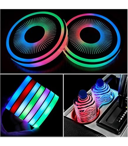 Cup Holders LED For Peugeot 3008 GT 308 4008 5008 508 Car USB Interior 7 Colors Luminous Coasters Cup Water Mat Logo Accessories - View #7