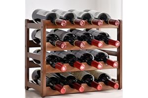 Wenbones Étagère à Bouteilles Rangement à vin à 4 Niveaux, Porte Bouteille 16 Bouteilles, Casier à Bouteilles pour Cave De Bar De Cuisine Multi Fonctionnel,pour la Maison, Le dîner