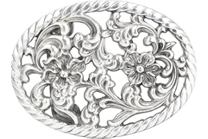 BELTINGER Gürtelschnalle Flower 4,0 cm | Buckle Wechselschließe Gürtelschließe 40mm Massiv | Wechselgürtel bis 4cm