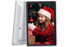 KENUO Digital Photo Frame 10 inch, 1920x1080 WIFI Digital Picture Frame with IPS Touchscreen,16GB Storage Auto-Rotate,Photo/Music/Video Player, Share Picture and Video Anywhere via App, Auto On/Off Timer