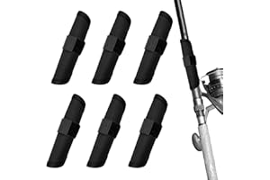 LYREH 6pcs Fishing Lure Wraps, Nylon Bait Wrap Covers 5.9 Inch Fishing Rod Lure Hook Storage Protectors Lure Gloves Lure Guards Lure Shield Fishing Lure Covers for Fishing Lovers