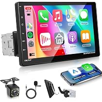 Single Din Autoradio mit CarPlay, Rimoody 9 Zoll Touchscreen ...