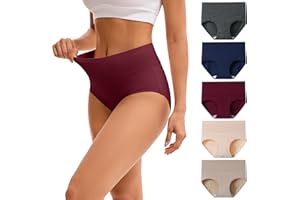 INNERSY Culotte Femme Coton Taille Haute Slip Élastique Shorty Confort sous-vêtement Doux Lot de 5