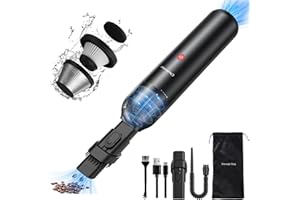 ‎CHUBOOR Chuboor 16000Pa Mini Staubsauger,Handstaubsauger Akku,Handstaubsauger Auto Mini Staubsauger 6 in 1 Multifunktion 25 Min Aufladbar mit Luftgebläse/Inflator/Pumpe für Zuhause Auto Outdoor (schwarzes)