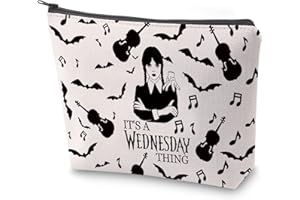 BAUNA Mercredi Trousse de Maquillage Mercredi Kit de Survie It's A Thing Trousse de Maquillage avec Fermeture éclair Merch Merch, Wed Thing, Non