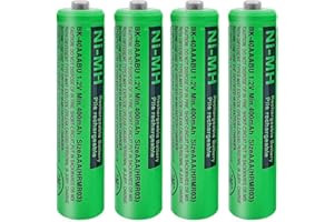 JAPUSOON BK-40AAABU Batterie Ricaricabili AAA 400mah 1,2v per Cordless Gigaset, NI-MH Pile Ricaricabili AAA 400mah per Panosonic Telefoni Cordless - confezione da 4