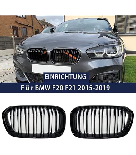 Gloss Black Front Kidney Grille Grill For BMW F20 F21 1 Series 11-14 Facelift UK
