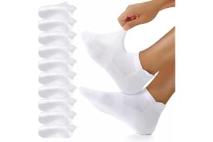 YouShow 10 Paires Chaussettes Basses Homme Femme, Coton Courtes Chaussettes Basses, Sport Respirant Antiderapante Socquettes