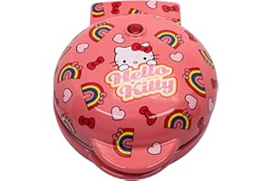 UNCANNY BRANDS Hello Kitty Mini Waffle - Macchina per waffle Hello Kitty - Simpatico elettrodomestico da cucina - Antiaderente, compatta e facile da pulire