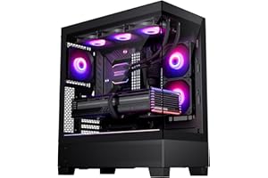 Phanteks Tempered_Glass 523 XT View Boîtier d'ordinateur/Armoire de Jeu Noir 3 Ventilateurs Argb 120 mm pré-installés Port de Type C Compatible ATX, M-ATX, M-Itx, E-Atx-Ph-Xt523V1_Dbk01