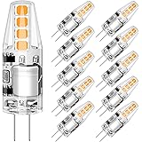 AGOTD G4 2W LED Bulbs, 20W Halogen Bulbs Equivalent, 3000K Warm White 160lm AC/DC 12V LED Lamps, No Flicker, 360° Beam Angle,
