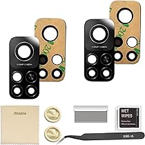 Vetro Fotocamera Per Xiaomi Redmi Note 9S/9 Pro - Kit Di Riparazione Con 2 Pezzi