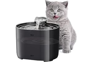 GOOPOOL Cat Water Fountain - Super Quiet Cat Fountain with 2 Filters, 2.2L Deep Purification Cat Water Fountain for Drinking with 2 Level of Water Flows Easy to Clean for Cat and Dog