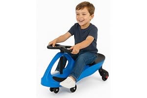 Curvaso Wiggle Kids Push Ride On Car Swivel Scooter Childrens Indoor Outdoor Twist Gyro Toys Gift Blue Black