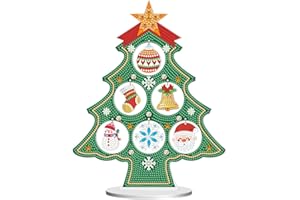 BOOCOOBERG Diamond Painting Weihnachten Deko,DIY Beidseitig Weihnachtsbaum, Fensterbilder Weihnachten Weihnachten Basteln,Diamond Painting Fensterbilder,Tischdekoration Weihnachtsbaum Dekoration (Stil 1)