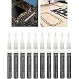 CESFONJER 10 Pcs Carbide PCB Engraving Bits CNC Router Engraving Bits Tool Set 0.1mm 10°