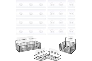 WY LIGHTING LEVEL 12 sztuk samoprzylepnych naklejek pod prysznic, mocne, samoprzylepne, haczyki na narożny prysznic, regał łazienkowy, koszyk, mydelniczka, haczyki wiszące, akcesoria kuchenne, bez