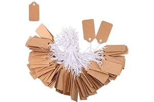 MOJOTIC Preisschilder, Preisschilder Etiketten, Preisetiketten, Geschenkanhänger, Preisschilder Anhänger, Anhänger Etiketten, mit Elastischer Aufhänge Schnur für Flohmarkt Schmuck Geschenk Hang Tags