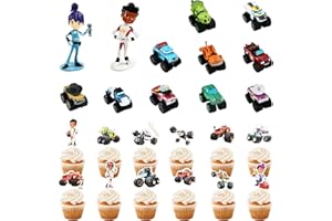 NIUMOWANG Macchina giocattolo,Monster Truck Decorazioni per Torta, decorazioni per torte, Giocattolo Monster Truck, Decorazioni per feste di compleanno per bambini (B)