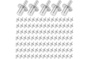 PEUTIER 100 Remaches de Aluminio de Golpe, Remaches de Aluminio con Cabeza Redonda Remaches Sólidos Remaches de Golpe Tipo Golpe Remaches de Expansión para el Hogar Electrónica