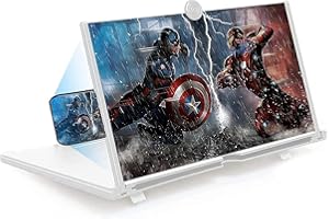 Sevitini Agrandisseur ecran Telephone 16 Pouces, Loupe ecran Telephone, HD Amplificateur ecran Telephone Portable pour Regarder des vidéos de cinéma sur Tous Les Smartphones (Blanc)