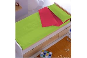 FM TEX Saco Nórdico Cremallera con Relleno Liso (20 Colores a Escoger) (Cama 90 cm, Pistacho-Chicle)