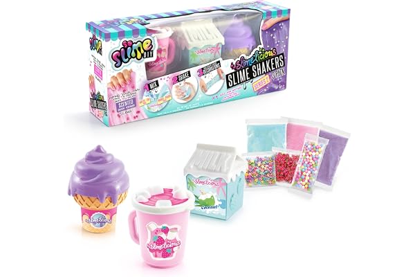 Canal Toys - So Slime - Kit 3 Slimes Parfumés - Ajoute de l'eau, Secoue et Ajoute Les Décorations - Idée Cadeau Enfant 6 Ans + - Loisirs Créatif - Activité Manuel - Gélifiant Naturel - SSC 191