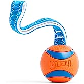 Chuckit! Ultra Tug K&ouml;pek Oyuncağı (L) &ndash; Doğal Kau&ccedil;uk Top, Y&uuml;ksek Sı&ccedil;rama G&uuml;c&uuml;, Dayanıklı Naylon &Ccedil;ekme Kayışı
