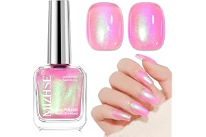 Pärlemor nagellack, snabbtorkande nagelpolish oljebaserad glitter skimmer, utan UV-lampa TPO HEMA fri, nageldesign gör-det-själv hemsalong, 16 ml